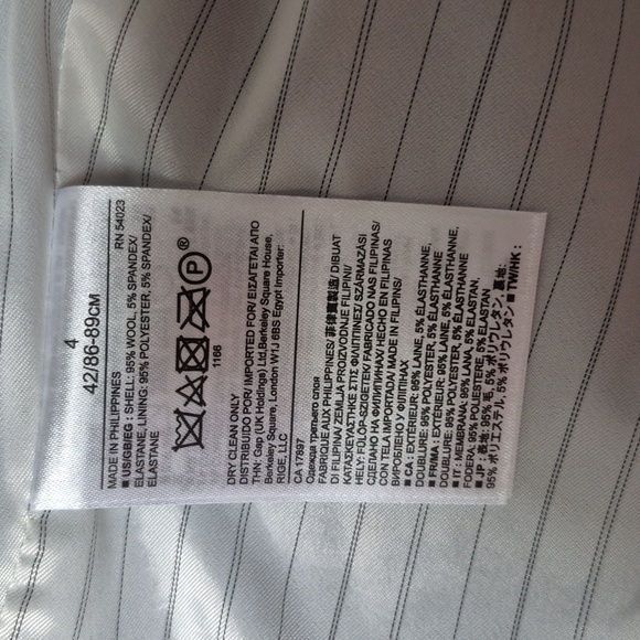 Banana Republic Chambray Lightweight Wool Vest In Spa Blue Size 4, New With Tags - Picture 13 of 16